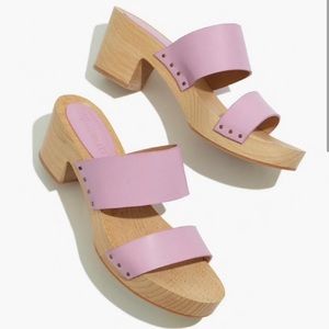 Madewell Shoes size 8 Clara Lavender Wooden Clog Platform Sandal